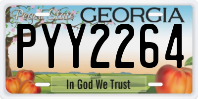 GA license plate PYY2264