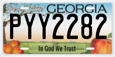 GA license plate PYY2282