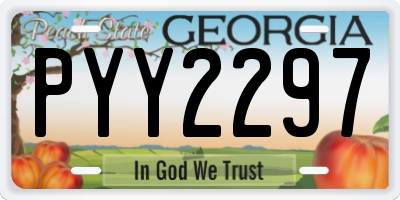 GA license plate PYY2297