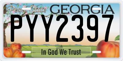 GA license plate PYY2397