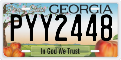 GA license plate PYY2448