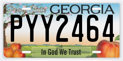 GA license plate PYY2464