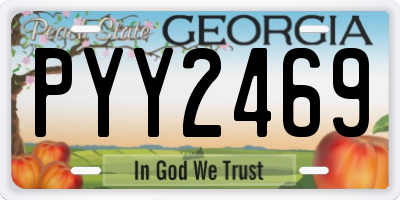 GA license plate PYY2469