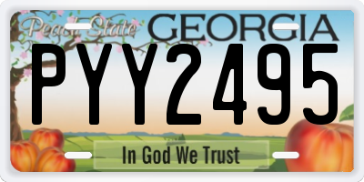GA license plate PYY2495