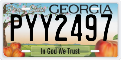 GA license plate PYY2497