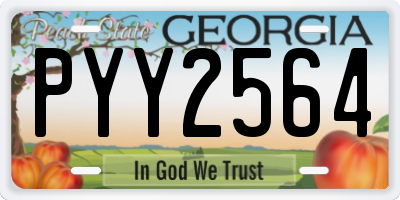 GA license plate PYY2564
