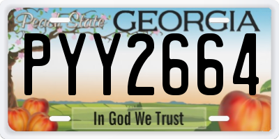 GA license plate PYY2664