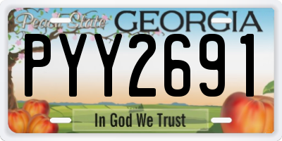 GA license plate PYY2691
