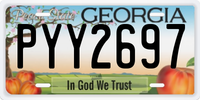 GA license plate PYY2697