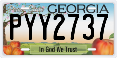 GA license plate PYY2737