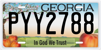GA license plate PYY2788