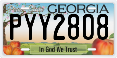 GA license plate PYY2808