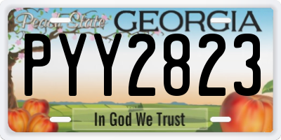 GA license plate PYY2823