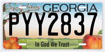 GA license plate PYY2837
