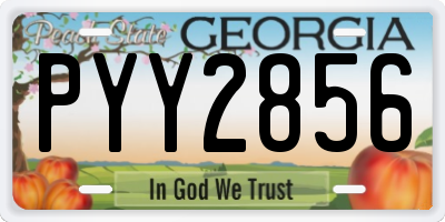 GA license plate PYY2856