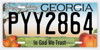 GA license plate PYY2864