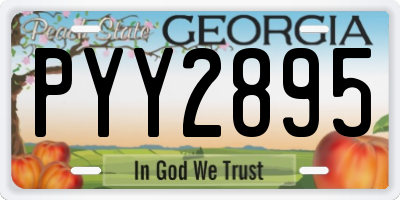 GA license plate PYY2895