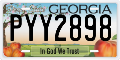 GA license plate PYY2898