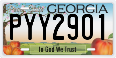 GA license plate PYY2901