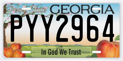 GA license plate PYY2964