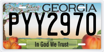 GA license plate PYY2970