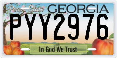 GA license plate PYY2976