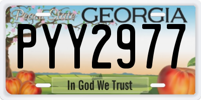 GA license plate PYY2977