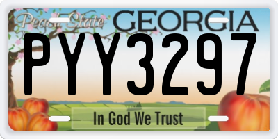 GA license plate PYY3297