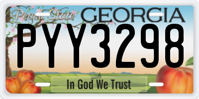 GA license plate PYY3298