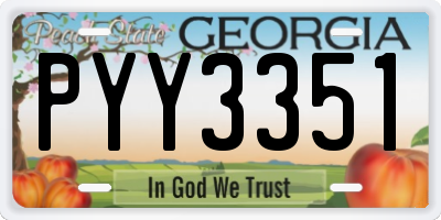 GA license plate PYY3351