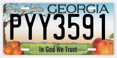 GA license plate PYY3591