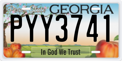 GA license plate PYY3741