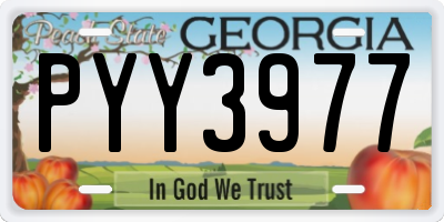 GA license plate PYY3977