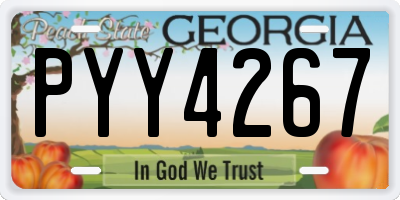 GA license plate PYY4267