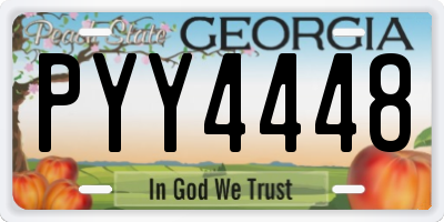 GA license plate PYY4448