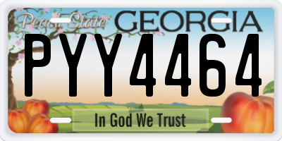 GA license plate PYY4464