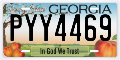 GA license plate PYY4469
