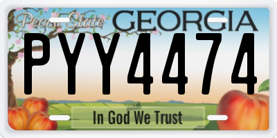 GA license plate PYY4474