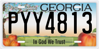 GA license plate PYY4813