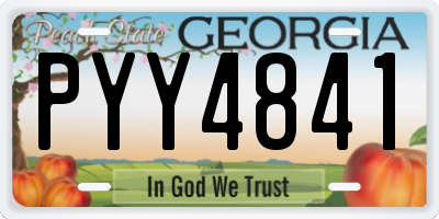GA license plate PYY4841