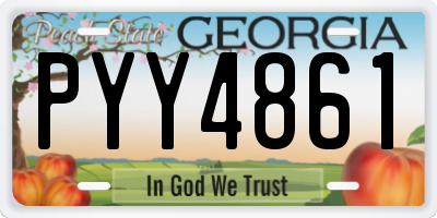 GA license plate PYY4861