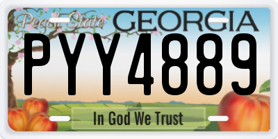 GA license plate PYY4889