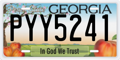 GA license plate PYY5241