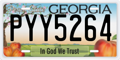 GA license plate PYY5264