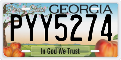 GA license plate PYY5274