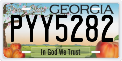 GA license plate PYY5282