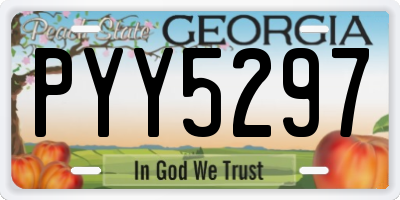 GA license plate PYY5297