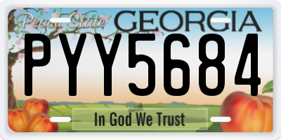 GA license plate PYY5684