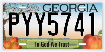 GA license plate PYY5741