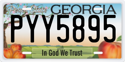 GA license plate PYY5895